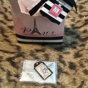 Paris Eiffel Tower Compact Mirror & Paris gift bag